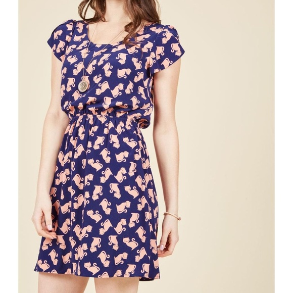 Peach Love California Dresses & Skirts - Cute Modcloth Cat Dress by Peach Love California